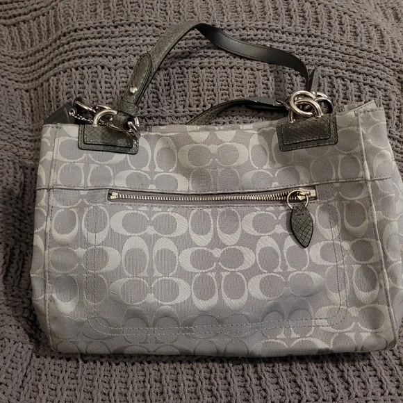 EUC- Grey Coach Large tote purse. Like New condition. - Picture 2 of 16